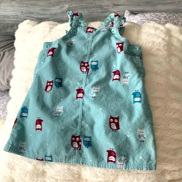 Carter's | Dresses | Carters Corduroy Jumper Dress Owl Themed 24 Monthseuc  | Poshmark